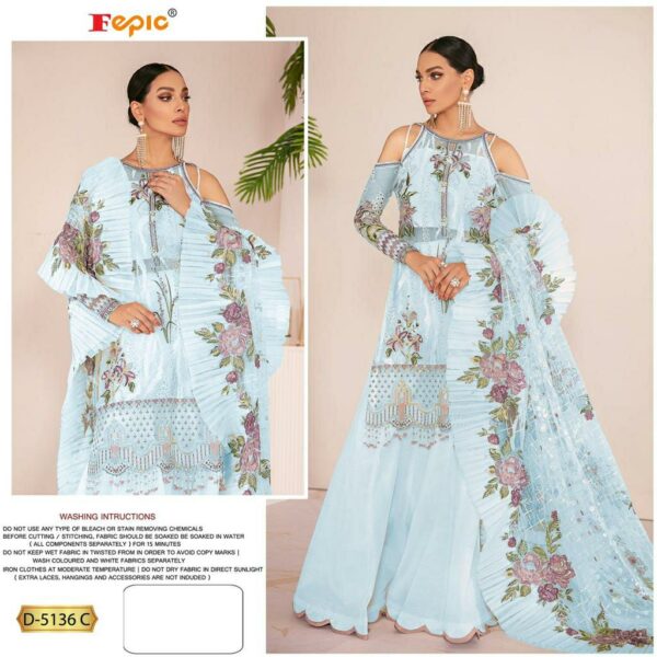 Fepic Rosemeen 5136 Colours  Georgette With Embroidery Pakistani Salwar Kameez At Wholesale Prices