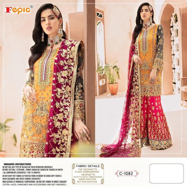 Fepic Rosemeen C-1082 Colours Georgette Heavy Embroidery Pakistani Salwar Kameez Wholesale