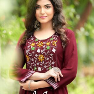 Rangjyot Present Maria Vol-1 Pure Rayon Kurtis With Bottom Catalog Wholesaler