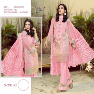 Shree Fab S-231 Series Georgette Pakistani Suits Wholesaler