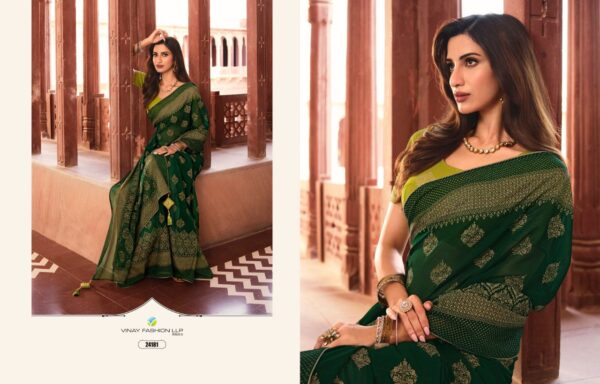 Vinay Sheesha Starwalk 66 Georgette Foil Work Sarees Collection