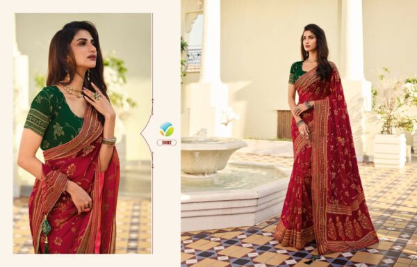 Vinay Sheesha Starwalk 66 Georgette Foil Work Sarees Collection