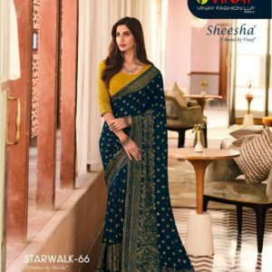 Vinay Sheesha Starwalk 66 Georgette Foil Work Sarees Collection