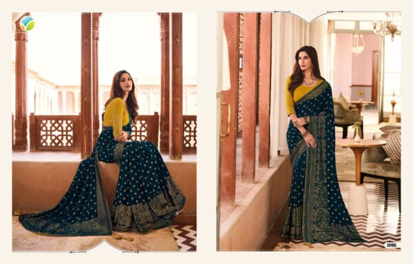 Vinay Sheesha Starwalk 66 Georgette Foil Work Sarees Collection