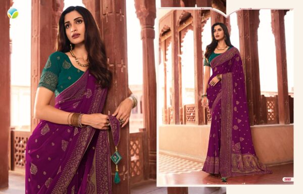 Vinay Sheesha Starwalk 66 Georgette Foil Work Sarees Collection