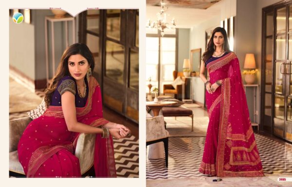 Vinay Sheesha Starwalk 66 Georgette Foil Work Sarees Collection