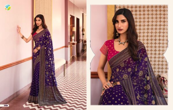 Vinay Sheesha Starwalk 66 Georgette Foil Work Sarees Collection