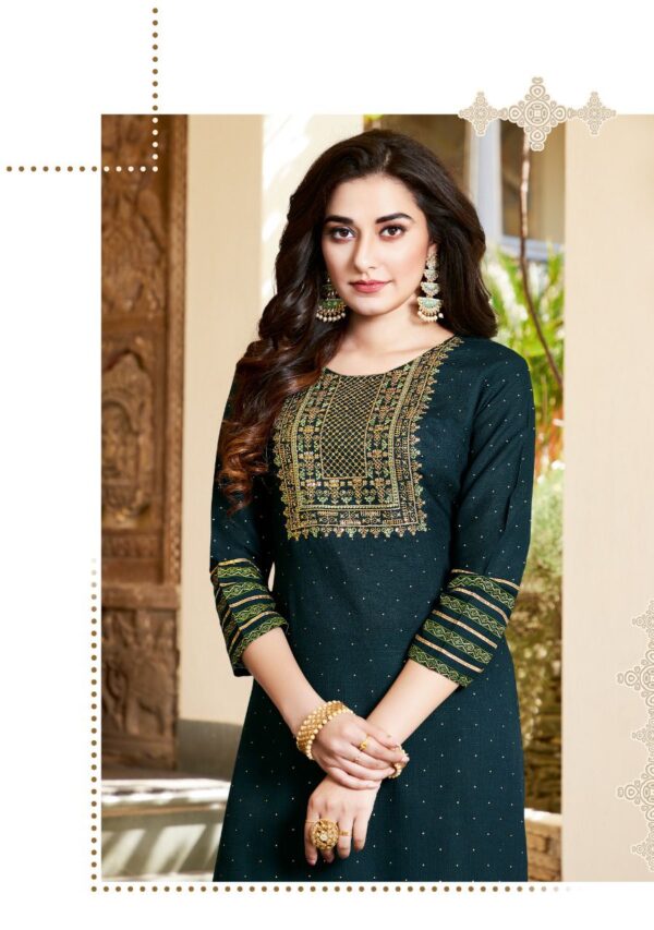 Kajal Style Present Fashion Label Vol 8 Heavy Rayon Kurti With Flair  Palazzo Catalog Wholesaler