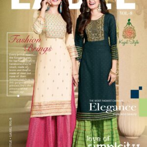 Kajal Style Present Fashion Label Vol 8 Heavy Rayon Kurti With Flair  Palazzo Catalog Wholesaler