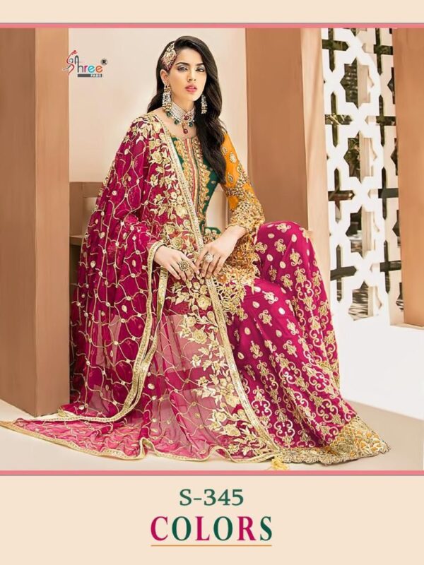 Shree Fab Present S-345 Colors Super Hit Design Pakistani Georgette Suits Wholesaler