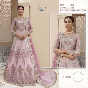 Shree Fab Present S-405 Net Heavy Embroidery Pakistani Suits Collection
