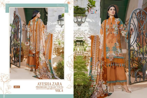 Shree Fab Ayesha Zara Premium Collection Vol 4 Cotton Print Embroidery Latest Pakistani Salwar Kameez Catalogue