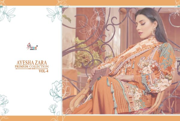 Shree Fab Ayesha Zara Premium Collection Vol 4 Cotton Print Embroidery Latest Pakistani Salwar Kameez Catalogue
