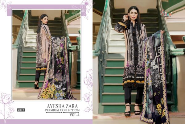 Shree Fab Ayesha Zara Premium Collection Vol 4 Cotton Print Embroidery Latest Pakistani Salwar Kameez Catalogue