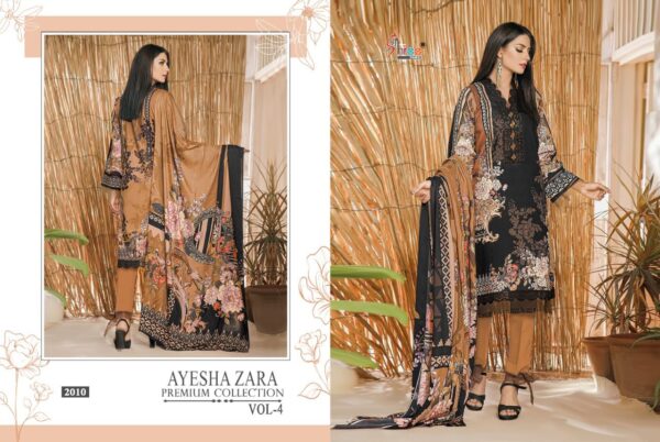 Shree Fab Ayesha Zara Premium Collection Vol 4 Cotton Print Embroidery Latest Pakistani Salwar Kameez Catalogue