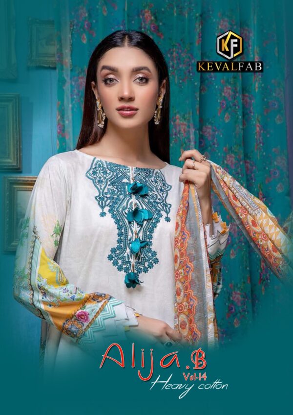 Keval Fab Alija B Vol 14 Heavy Cotton Print Karachi Dress Material Collection