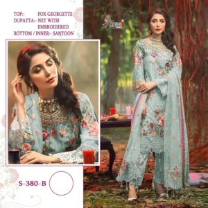 Shree Fab S 380 B Georgette Pakistani Suits Wholesaler Surat