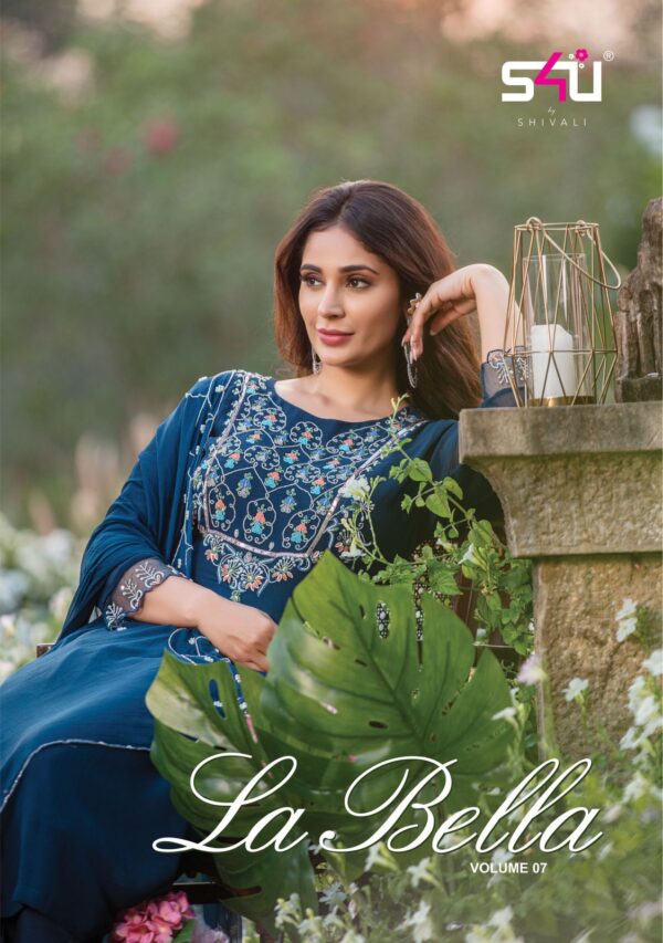 S4u Shivali Present La Bella Vol 7 Georgette Designer Kurtis Catalogue Wholesaler Surat