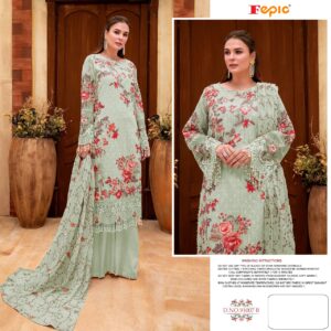 Fepic Rosemeen D 91007 B Georgette Heavy Embroidery Pakistani Salwar Kameez Collection Wholesale
