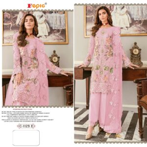 Fepic Rosemeen C 1129 E Net Embroidery Pakistani Suits Wholesaler