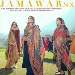 Mumtaz Arts Present Jamawar NX  Pashmina Embroidery Salwar Kameez Catalogue Wholesaler