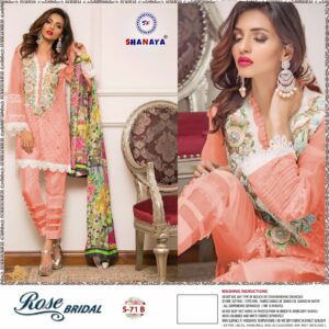 Shanaya Rose Bridal S-71 Georgette With Embroidery Pakistani Suits At Wholesale Prices