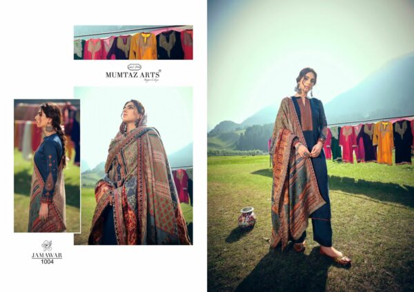 Mumtaz Arts Present Jamawar NX  Pashmina Embroidery Salwar Kameez Catalogue Wholesaler