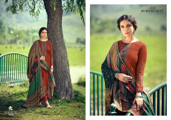 Mumtaz Arts Present Jamawar NX  Pashmina Embroidery Salwar Kameez Catalogue Wholesaler