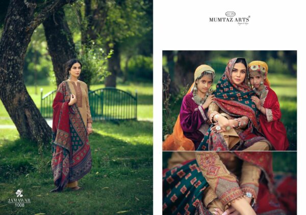 Mumtaz Arts Present Jamawar NX  Pashmina Embroidery Salwar Kameez Catalogue Wholesaler