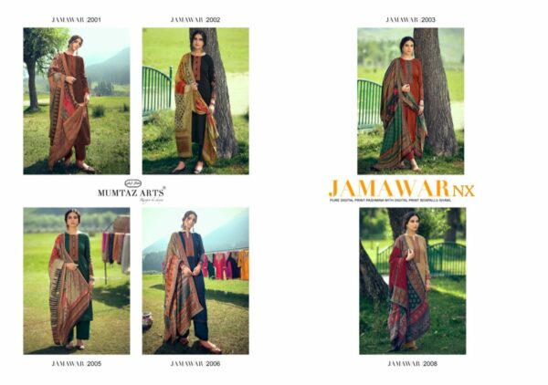 Mumtaz Arts Present Jamawar NX  Pashmina Embroidery Salwar Kameez Catalogue Wholesaler