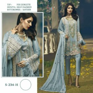 Shree Fab S 234 H Latest  Georgette Pakistani Salwar Kameez Wholsale