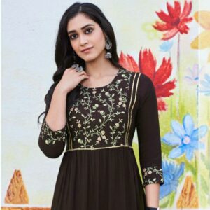 Kalaroop By Kajree Launched Zoya Heavy Fancy Rayon A Line Kurtis Catalog Cheapest Prices