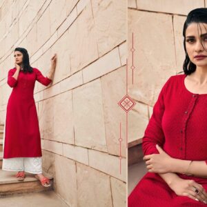 Vinay Fashion Present Tumbaa Magnet Vol 4 Rayon Kurti With Schiffli Plazzo Catalog Wholesaler Surat
