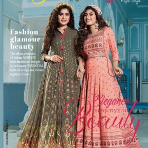 Kajal Style Fashion Colorbar Vol 7 Designer Gown Style Rayon Embroidery Work Kurtis Catalog Wholesaler