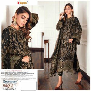 Fepic Rosemeen Brq 3 66014 C Georgette Heavy Embroidery Pakistani Suits Exporter