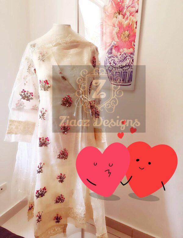 Ziaaz Designs White Doll Vol 2 Organza Embroidery Pakistani Salwar Kameez
