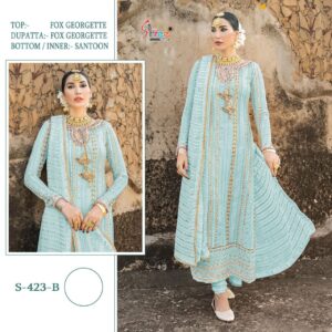 Shree Fab S 423 Colours Georgette Pakistani Suits Wholesale