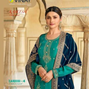 Vinay Kasheesh Present Zardosi 4 Beautiful Designer Salwar Kameez Catalog Wholesaler