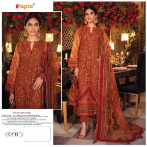 Fepic Rosemeen C 1182 Heavy Work Pakistani Suits Wholesale