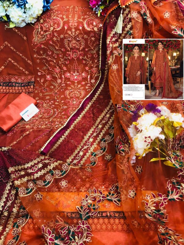 Fepic Rosemeen C 1182 Heavy Work Pakistani Suits Wholesale