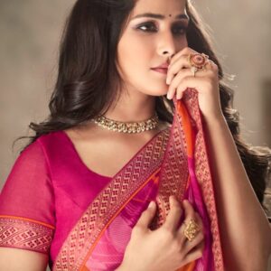 Ruchi Saree Present Savera Fancy  Chiffon Saree With Banarasi Border