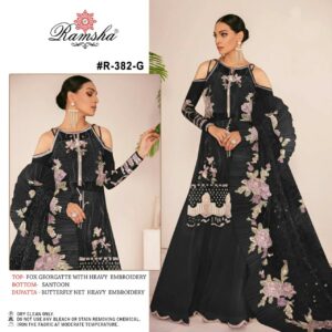 Ramsha R 382 G Georgette Pakistani Suits Wholesale Prices
