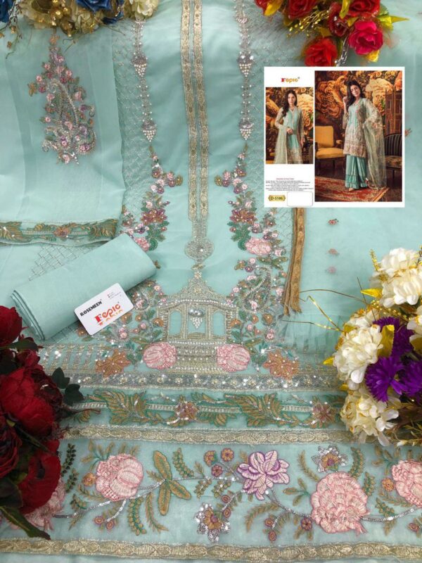 Fepic Rosemeen D 5186 Georgette Handwork Pakistani Suits