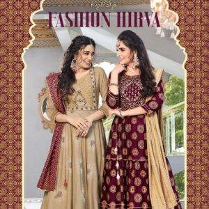 Kajal Style Fashion Hirva Vol 1 Heavy Rayon  Designer Gown Style Kurti With Dupatta Catalog Wholesaler