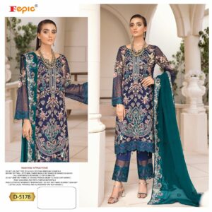 Fepic Rosemeen D 5178 Heavy Embroidery Georgette Pakistani Salwar Kameez