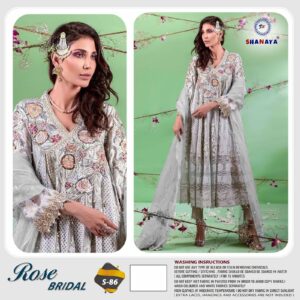 Shanaya Rose Bridal S 86 Heavy Butterfly Net Embroidery Pakistani Salwar Kameez