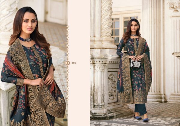 Meera Zisa Present  Charmy Kadambari 2 Viscose Dola Jequard Digital Print Salwar Kameez Catalog Wholesaler