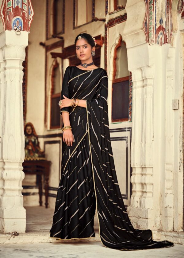 Kashvi Creation Present Niharika Moss Chiffon Sarees Catalog Wholesaler