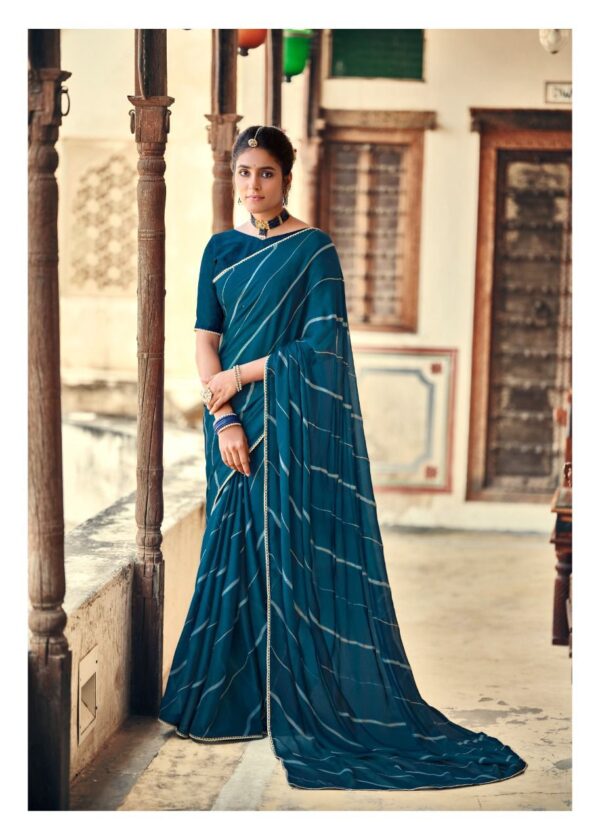 Kashvi Creation Present Niharika Moss Chiffon Sarees Catalog Wholesaler