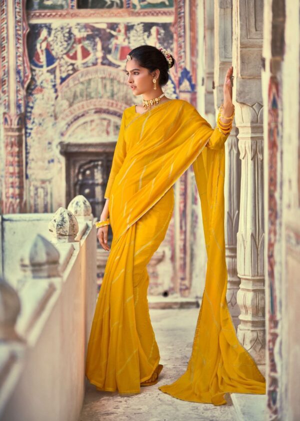Kashvi Creation Present Niharika Moss Chiffon Sarees Catalog Wholesaler